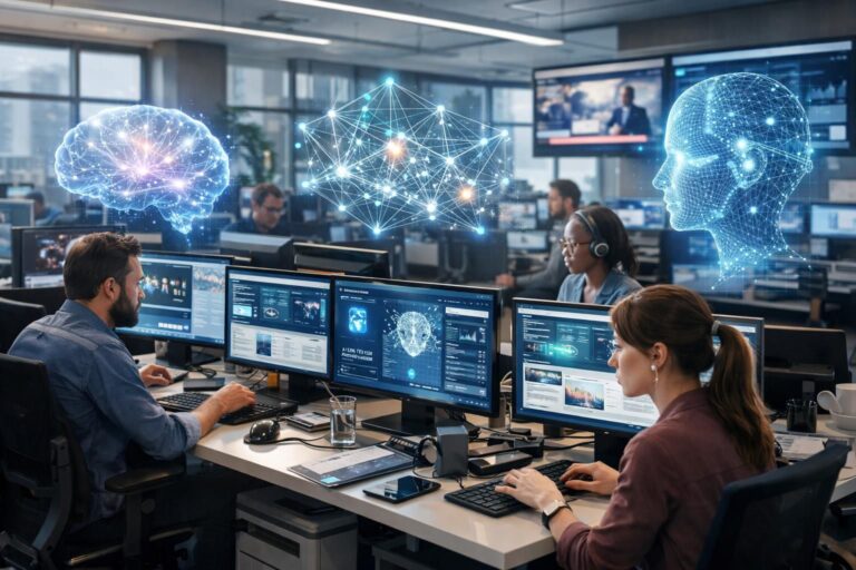 découvrez comment les médias numériques réinventent leurs rédactions en intégrant l'intelligence artificielle pour booster la rapidité et l'efficacité de la production éditoriale.